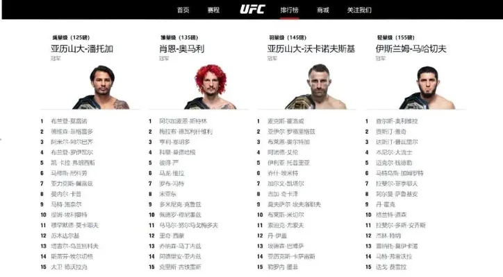 UFC游戏实力排名解析及常见问题解答