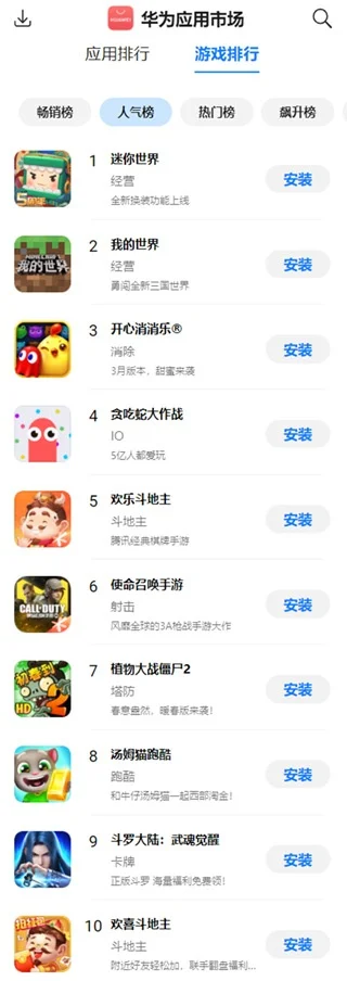 热门手游排行榜解析及游戏大厅推荐
