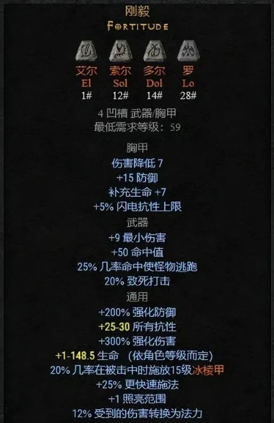 暗黑破坏神符文之语装备大全解析