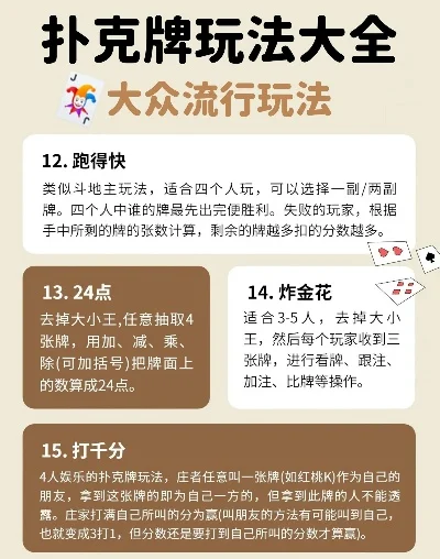 扑克游戏玩法排行榜规则-扑克游戏玩法排名